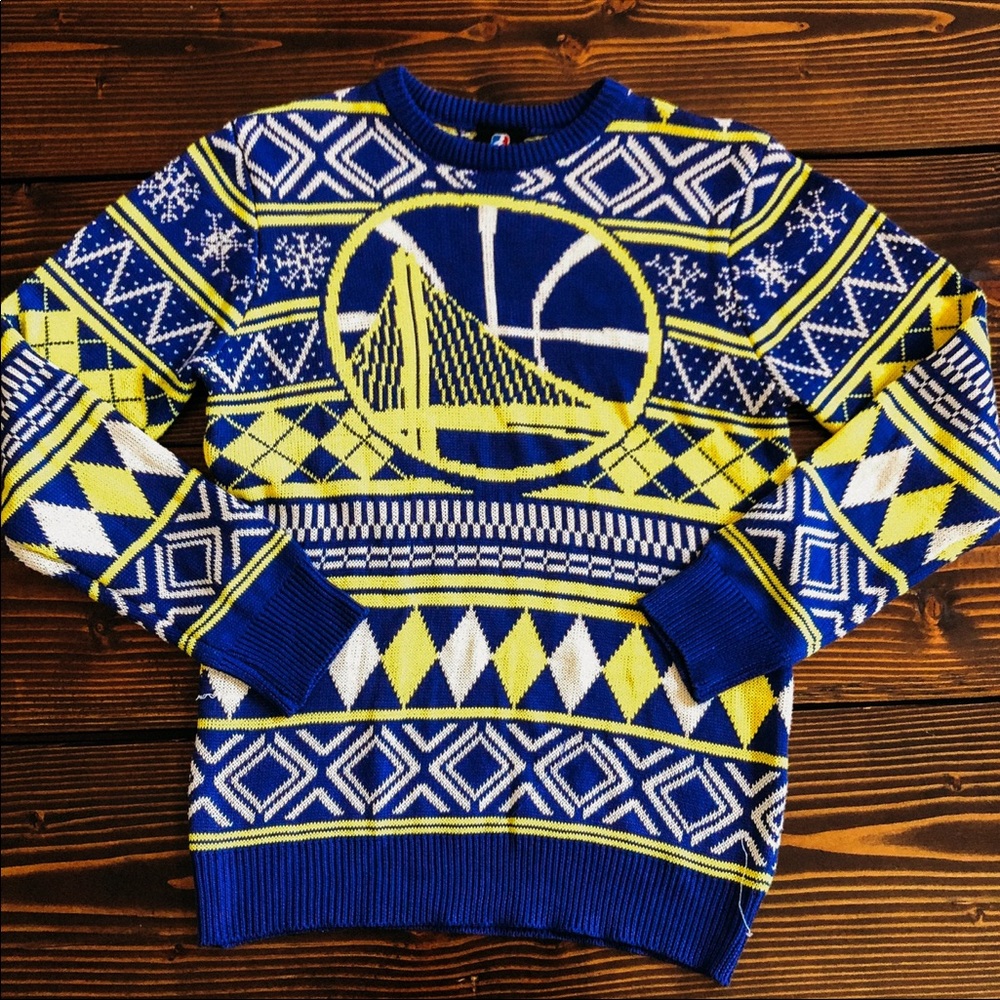 GOLDEN STATE WARRIORS UGLY CHRISTMAS SWEATER SZ M
